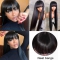 Human Hair Wigs With Bangs Brazilian Straight Hair -Ashimary Hair - Christmas fun