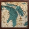 Lake Huron from Below the Boat Wood Charts - Art for home and cottage