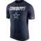 Men's Dallas Cowboys Nike Navy Blue Legend Staff Practice Performance T-Shirt - Sports Apparel