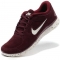Mens Nike Free Run 3 Leather Wine Red Shoes