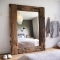 Mirror framed in large reclaimed boards - Dream Home Interior Décor