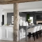 Modern kitchen with wood beams