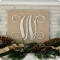 monogram letter over mantle