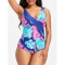 One Piece Flower Open Back Swimwear - Bathing Suits