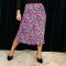 Pink Floral Midi Skirt