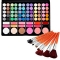 Silky 78 Colors Makeup Eye Shadow Palette and Blushers ( Free Brushes) - Makeup Sets