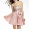 Sequin-Detailed Strapless Dress