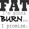 Fat I'm gonna burn you. I promise. - Motivation To Exercise