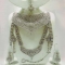 White Colour Rhine Stones Studded Bridal Necklace Set - Necklace