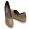 Toms Gunmetal Synthetic Leather Women's Jutti Flat