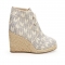 Toms Whisper Canvas Sashiko Women's Desert Wedges - Clothing, Shoes & Accessories