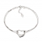 White Gold Plated Open Heart Bracelet by John Greed - Jewelry