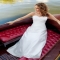 White Taffeta Floor Length Sweetheart Empire Wedding Dress
