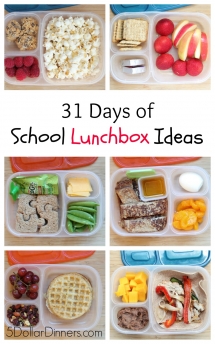 31 Days of School Lunches - Healthy Lunches