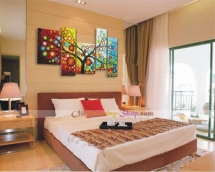 365 Days of Happiness Tree Oil Painting - Set of 5 - Abstract Paintings