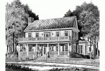 3 bedroom 2 story country house plan - Country Farmhouse
