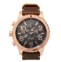 48-20 Chrono Leather in Rose Gold - Nixon - Watches