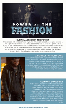 50 Cent Power Series Shearling Leather Jacket - Infographics
