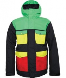 686 Snaggletooth Blvd Insulated Snowboard Jacket Rasta Colorblock - Winter Sports