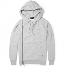 Alexander McQueen Aysmmetric Loopback Cotton Hoodie - For him