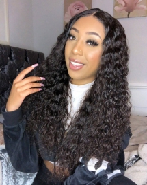 Ashimary Jerry curly affordable lace front wigs human hair pre plucked with baby hair - Fave hairstyles