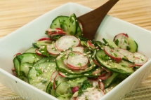 Asian Cucumber & Radish Salad with Cilantro - Healthy Eating