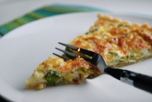 Asparagus, Leek, and Gruyere Quiche - Breakfast