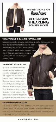 B3 Sheepskin Shearling Bomber Jacket - Infographics