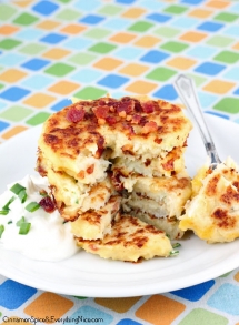 Bacon Cheddar Cauliflower Fritters - Cooking