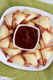 Baked Pineapple Coconut Cream Cheese Wontons - Dessert Recipes