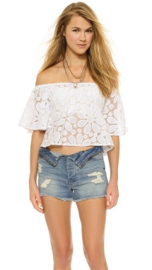 BB Dakota Dia Floral Crop Top - Day Wear