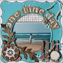 Beach scrapbook layout - Scrapbooking