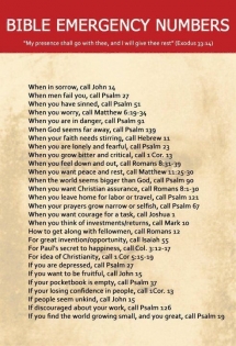 Bible Emergency Numbers - Unassigned