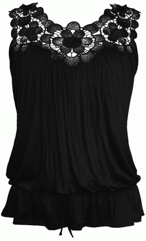 Black Crochet Lace Tank Top - My style