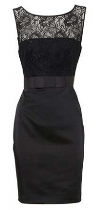 Black Lace/Satin Dress from Oasis - Cute Dresses