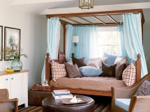 Blue & brown beach bedroom - Home decoration