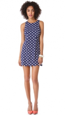 Blue & white polka dot dress - Dresses