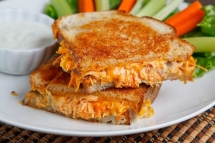 Buffalo Chicken Grilled Cheese Sandwich - Food & Drink Ideas