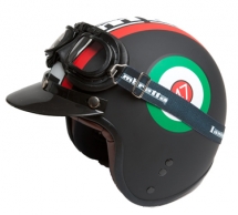 Lambretta 'Nero' by Heritage Helmets - Motorcycle accessories