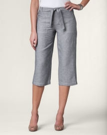 Natural linen stripe crops - Summer clothing