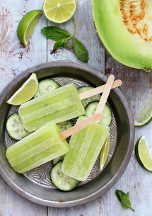 Cucumber Honeydew Margarita Popsicles - Dessert Recipes I'd like to try. 