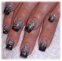 *Black Glitter Nails :) - *My Style :)