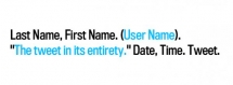 Proper Citation for a Tweet - Funny Things