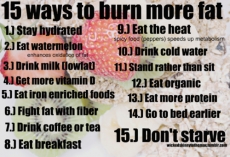 15 ways to burn more fat - Fat Reduction Diets