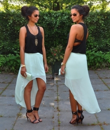 long short skirt - My style