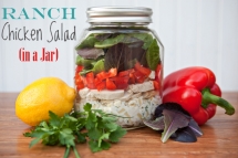 Ranch Chicken Salad Recipe in a Jar - Healthy Lunches