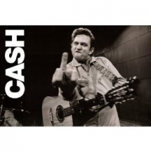Poster of Johnny Cash giving Middle Finger - Gift ideas for Bob