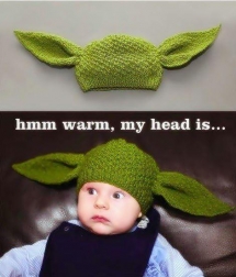 Yoda baby knit tuque - Baby Photos