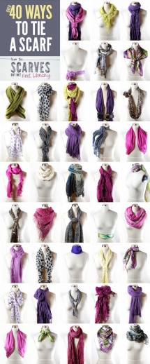 40 Ways to Tie a Scarf - Fashion