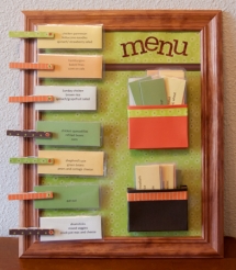 Meal-Menu Planning and The Ultimate Menu Board - Ways to Organize